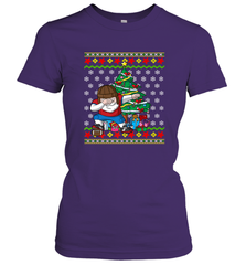 NFL Ugly Christmas Dabbing Santa Football Gift Women's T-Shirt Women's T-Shirt - jonhlittlestore88